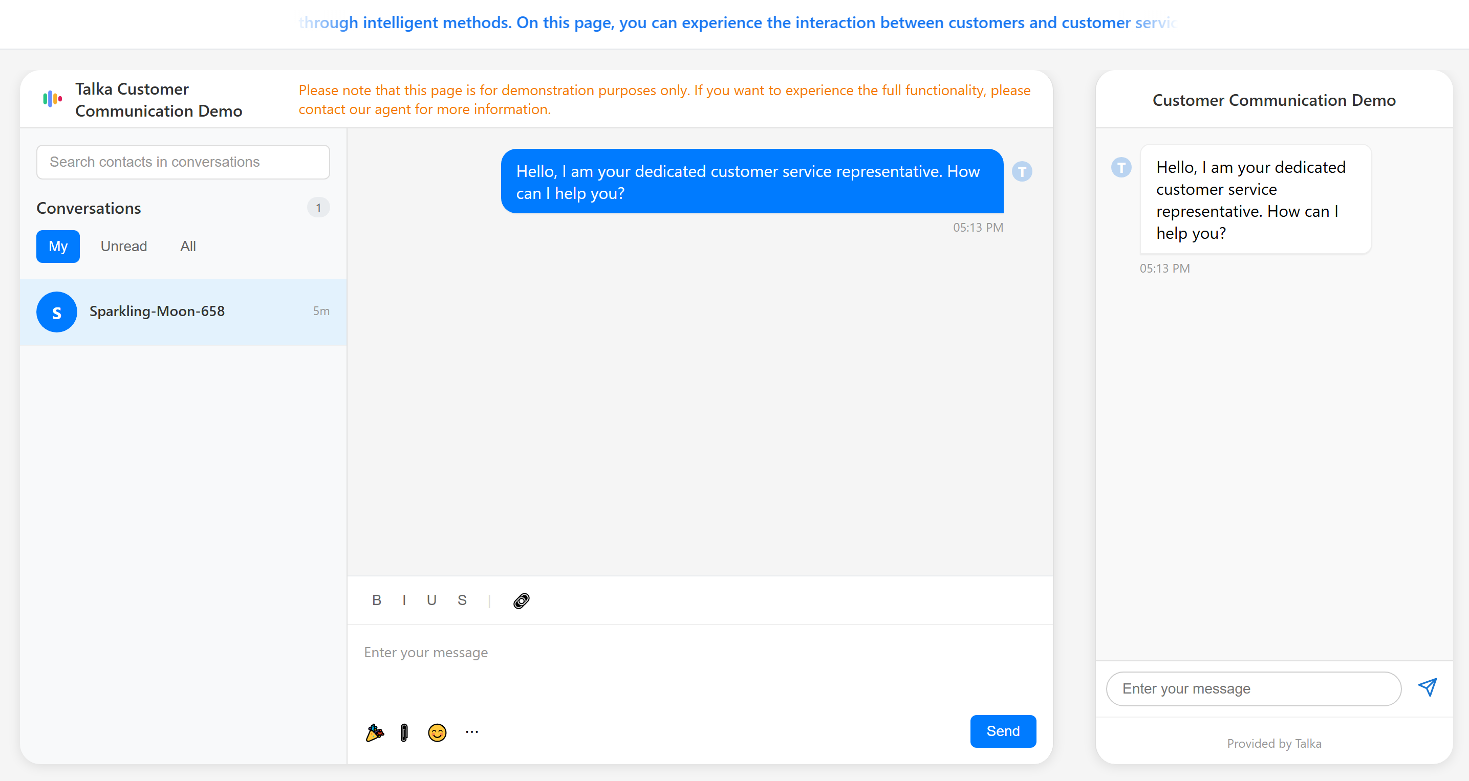 Online Customer Service System (Talka)